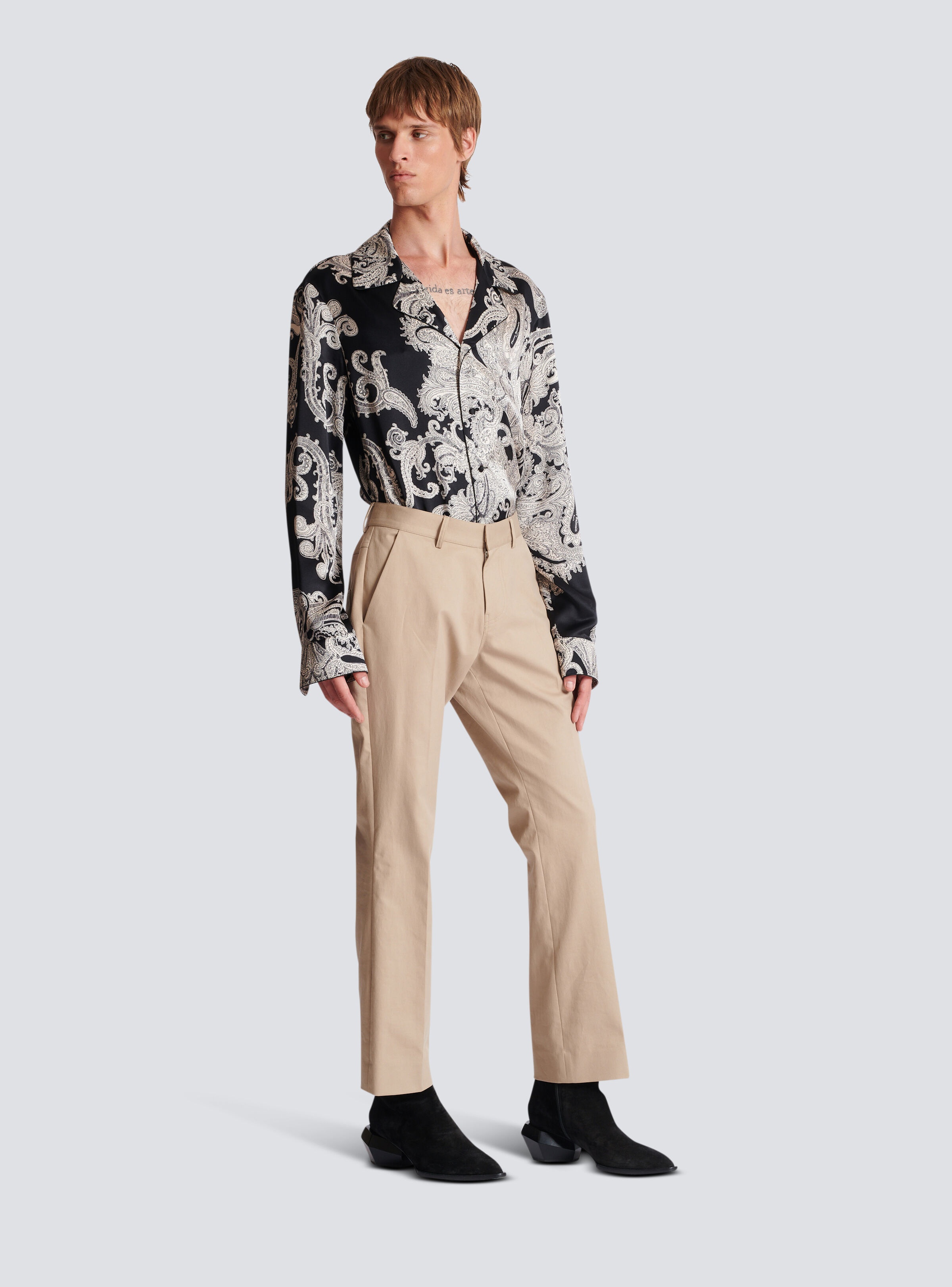 Flared trousers in gabardine - 3