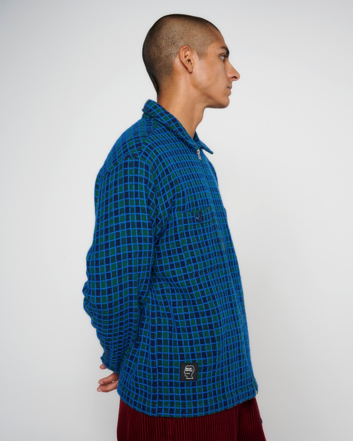 Check Mate Flannel Zip Shirt - Navy - 5