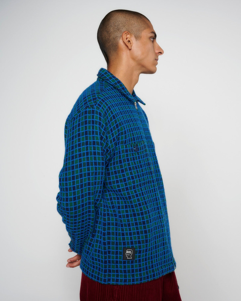 Check Mate Flannel Zip Shirt - Navy 5