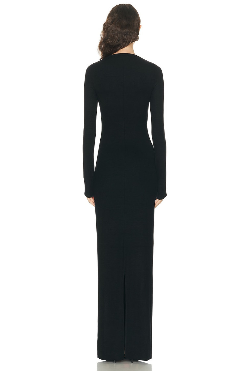 ÉTERNE Long Sleeve Boatneck Maxi Dress outlook