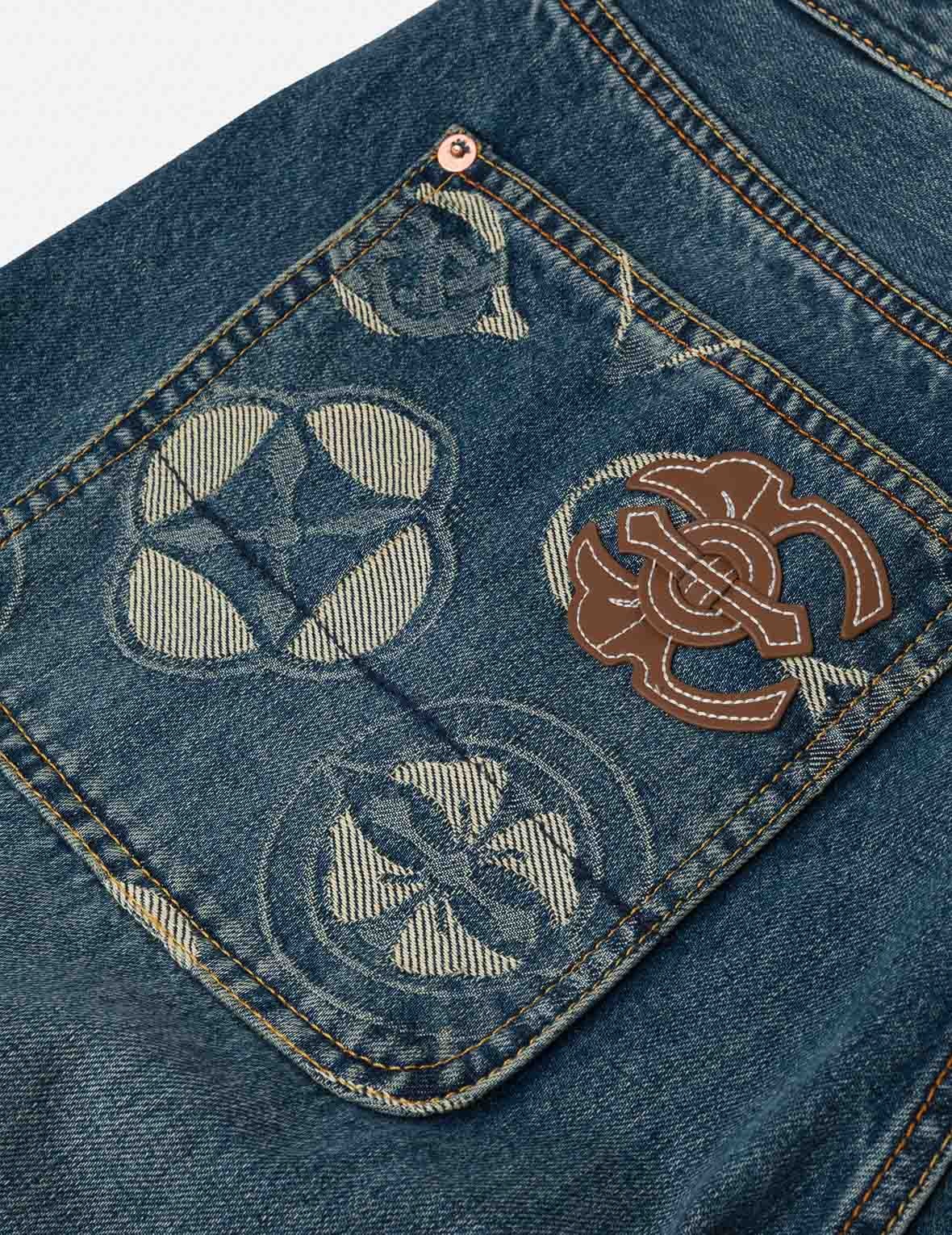 Kamon Jacquard Pockets 3D Fit Jeans - 8