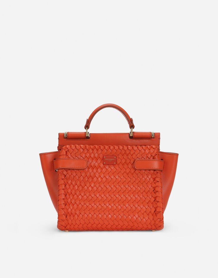 Small Sicily 62 soft bag in woven nappa leather and tahiti calfskin - 1