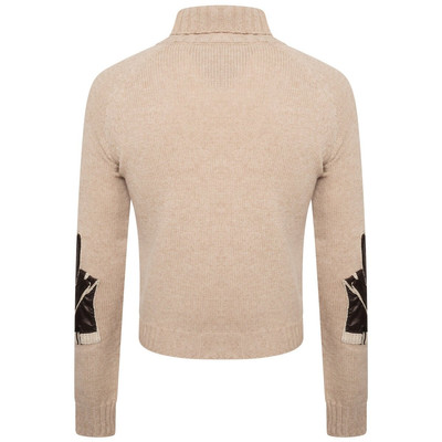 Raf Simons Small fit turtleneck sweater with glove in Beige outlook