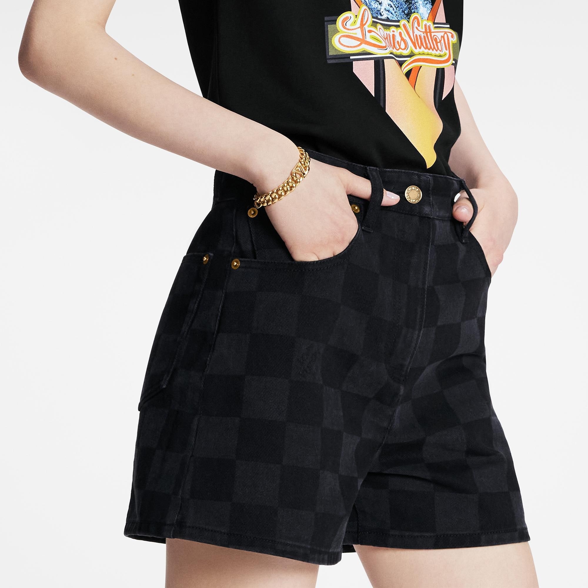 Damier Graphite Denim Mini Shorts - 3