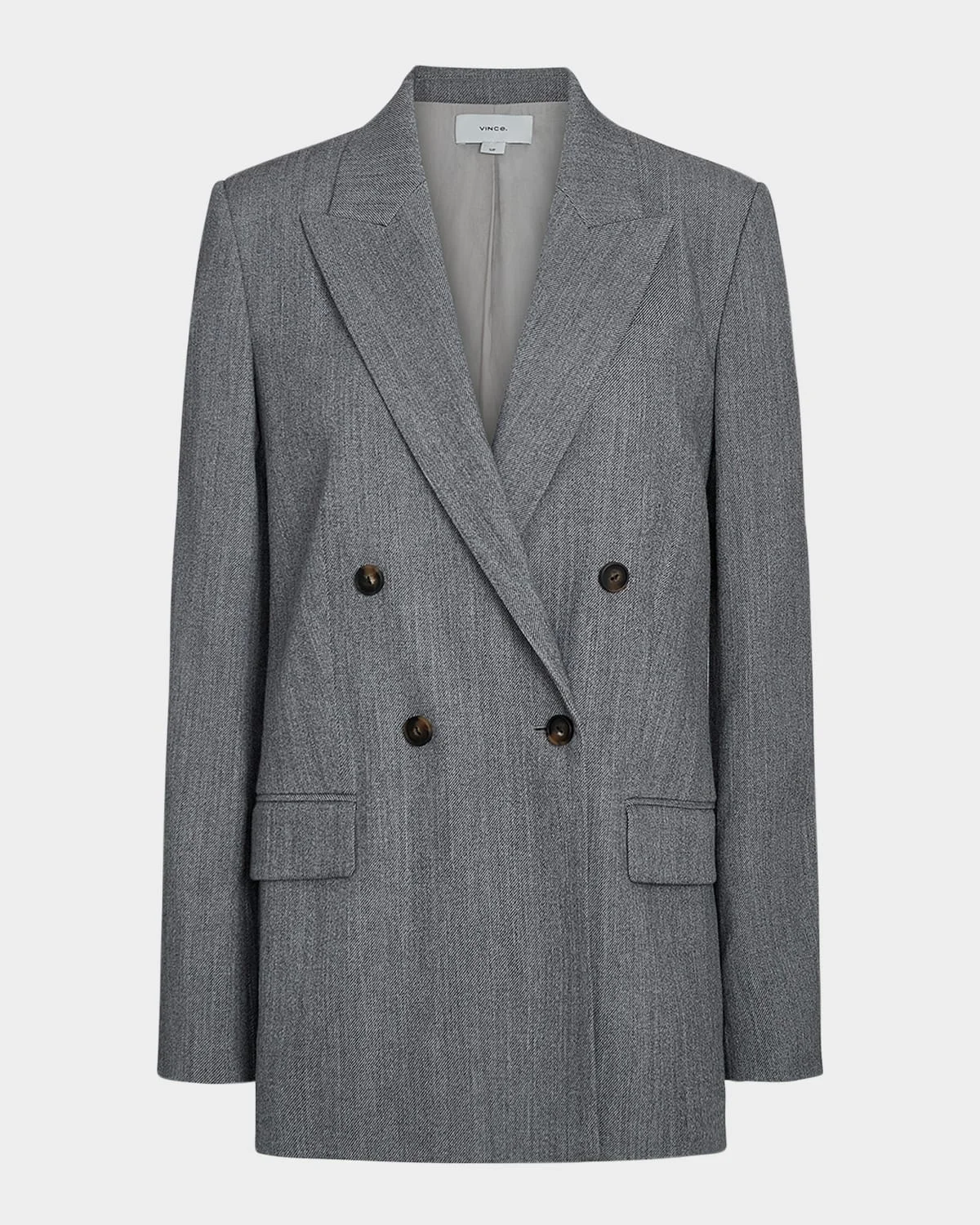 Double-Breasted Wool Twill Blazer - 1
