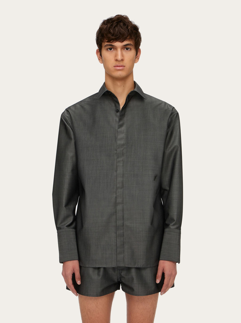 FERRAGAMO Silk and mohair jersey shirt outlook
