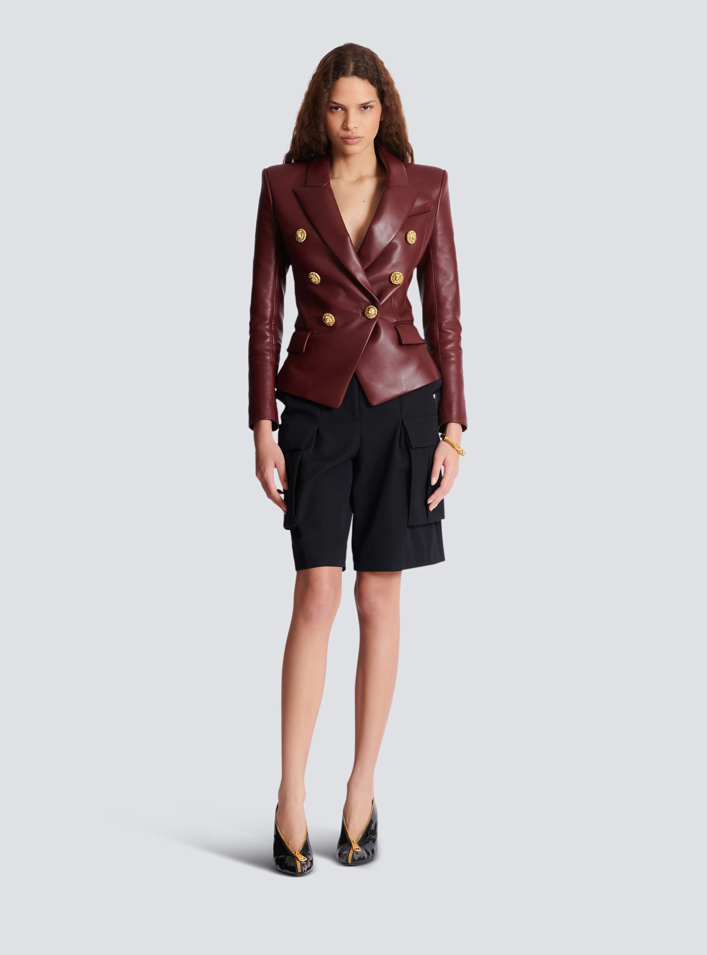 6-button lambskin jacket - 2