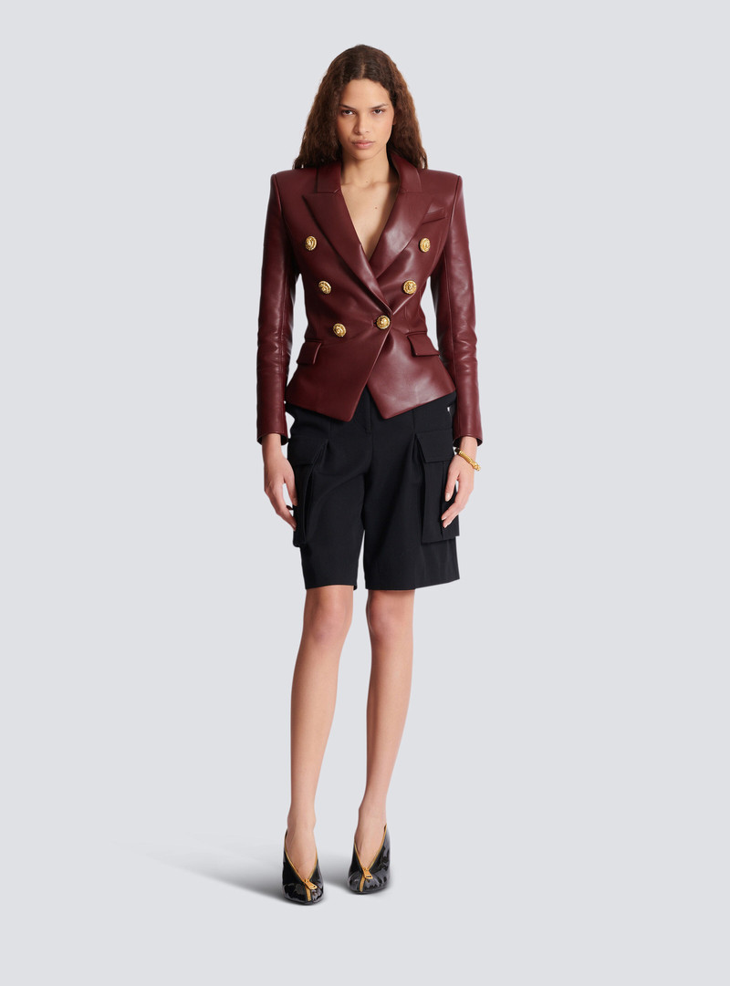 Balmain 6-button lambskin jacket outlook