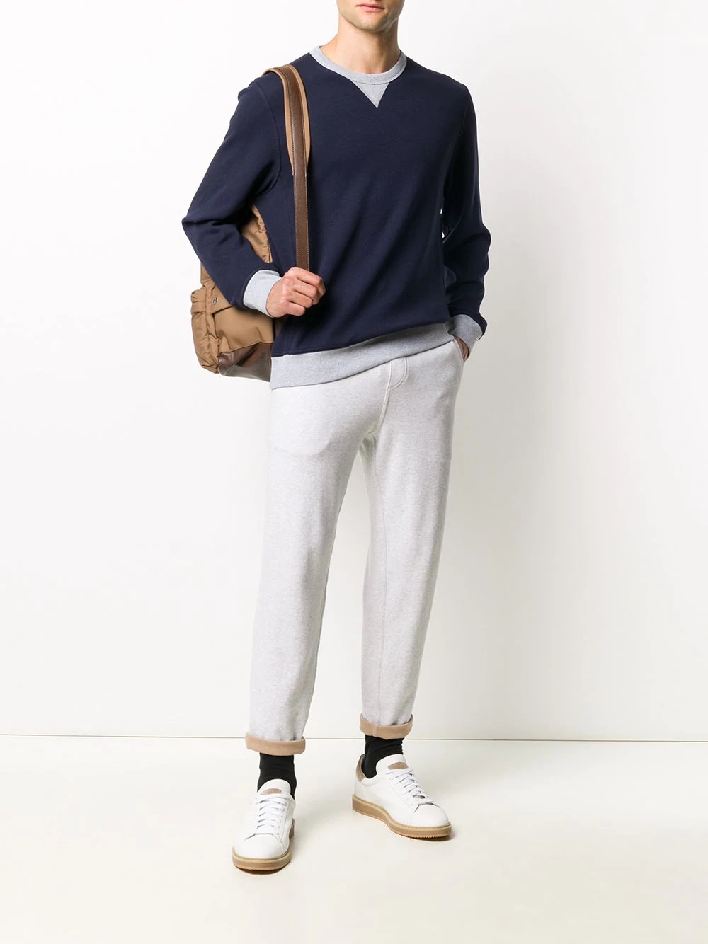 contrast-trimmed relaxed-fit sweatshirt - 2