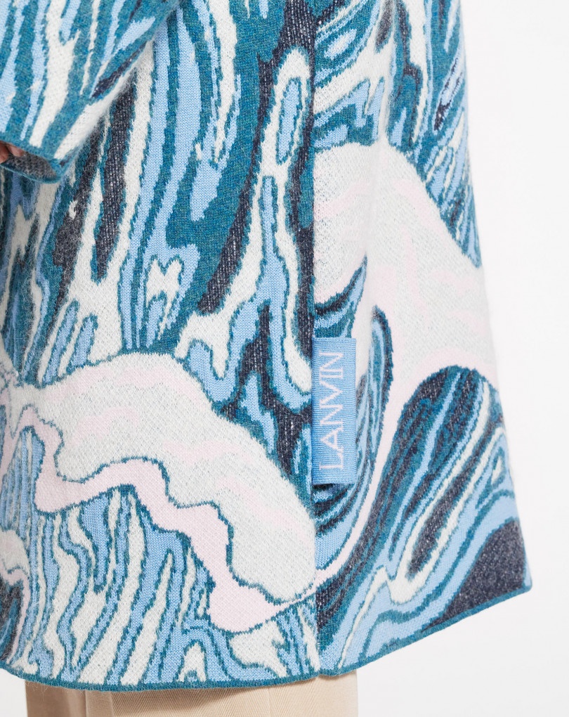 JACQUARD KNIT COAT - 5