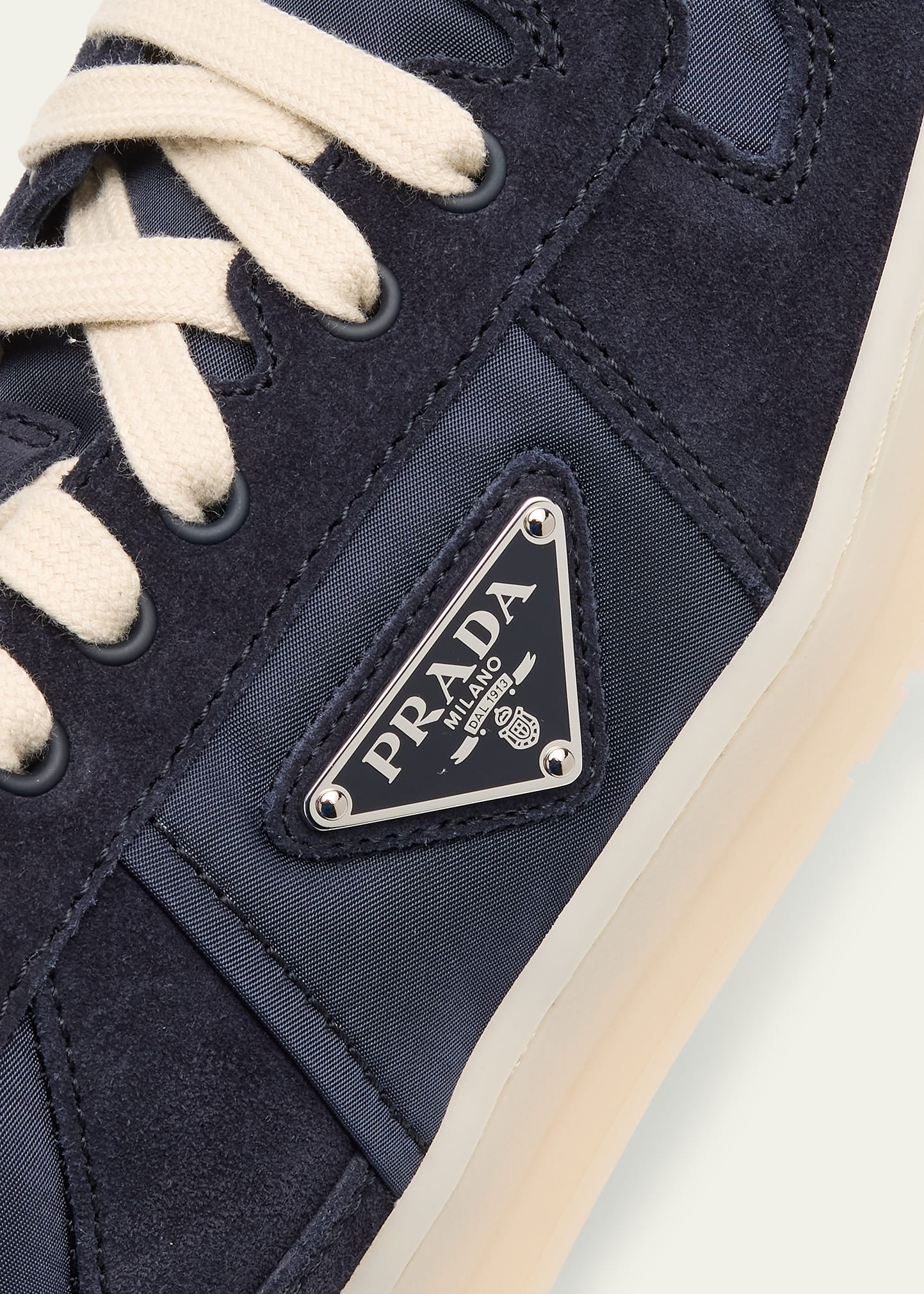 Men's Downtown Nylon and Suede Low-Top Sneakers - 4