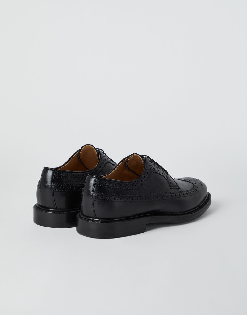 Brunello Cucinelli Texture calfskin full brogue Derby outlook