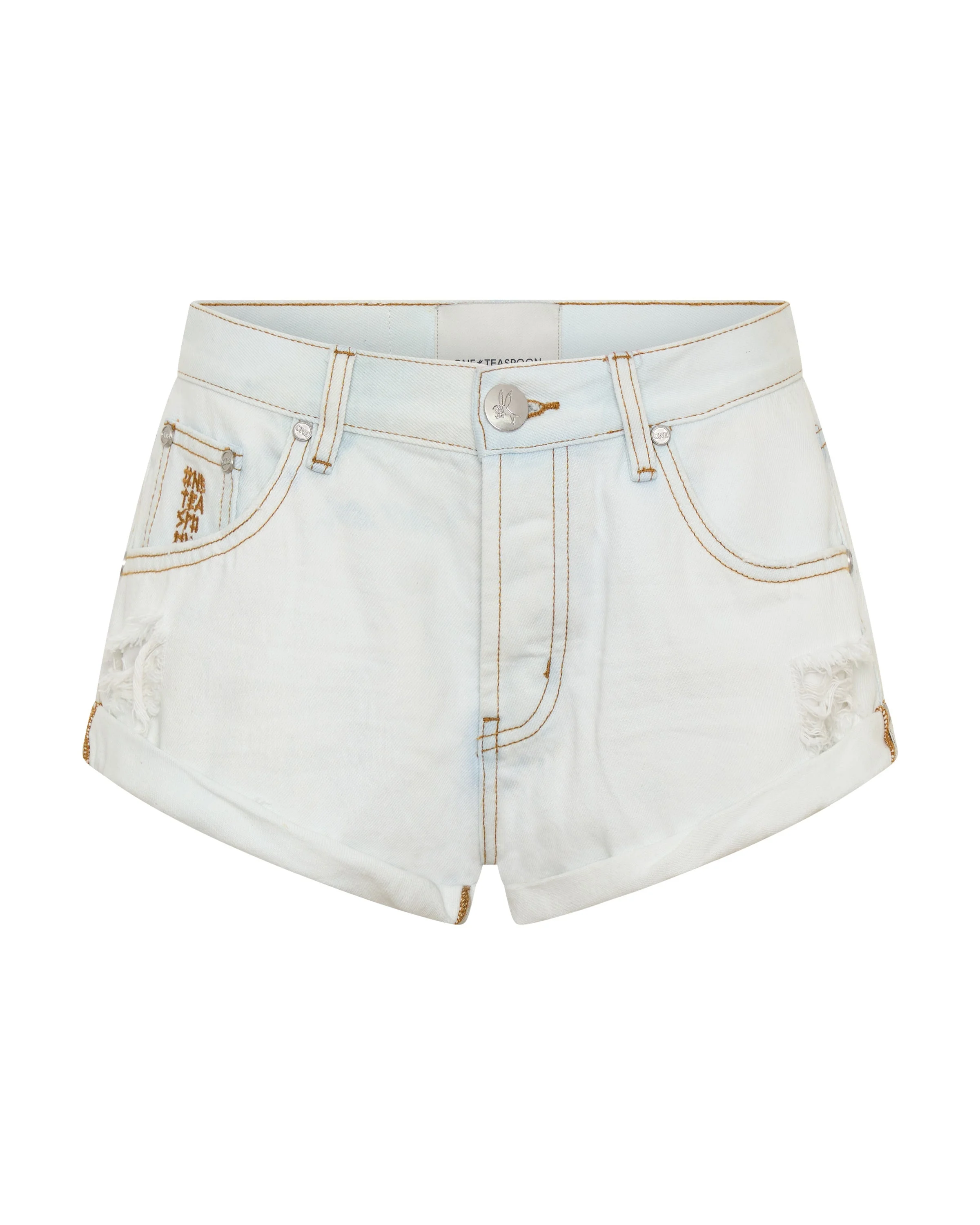 Bandits Low Waist Denim Shorts - Arctic Blue - 1