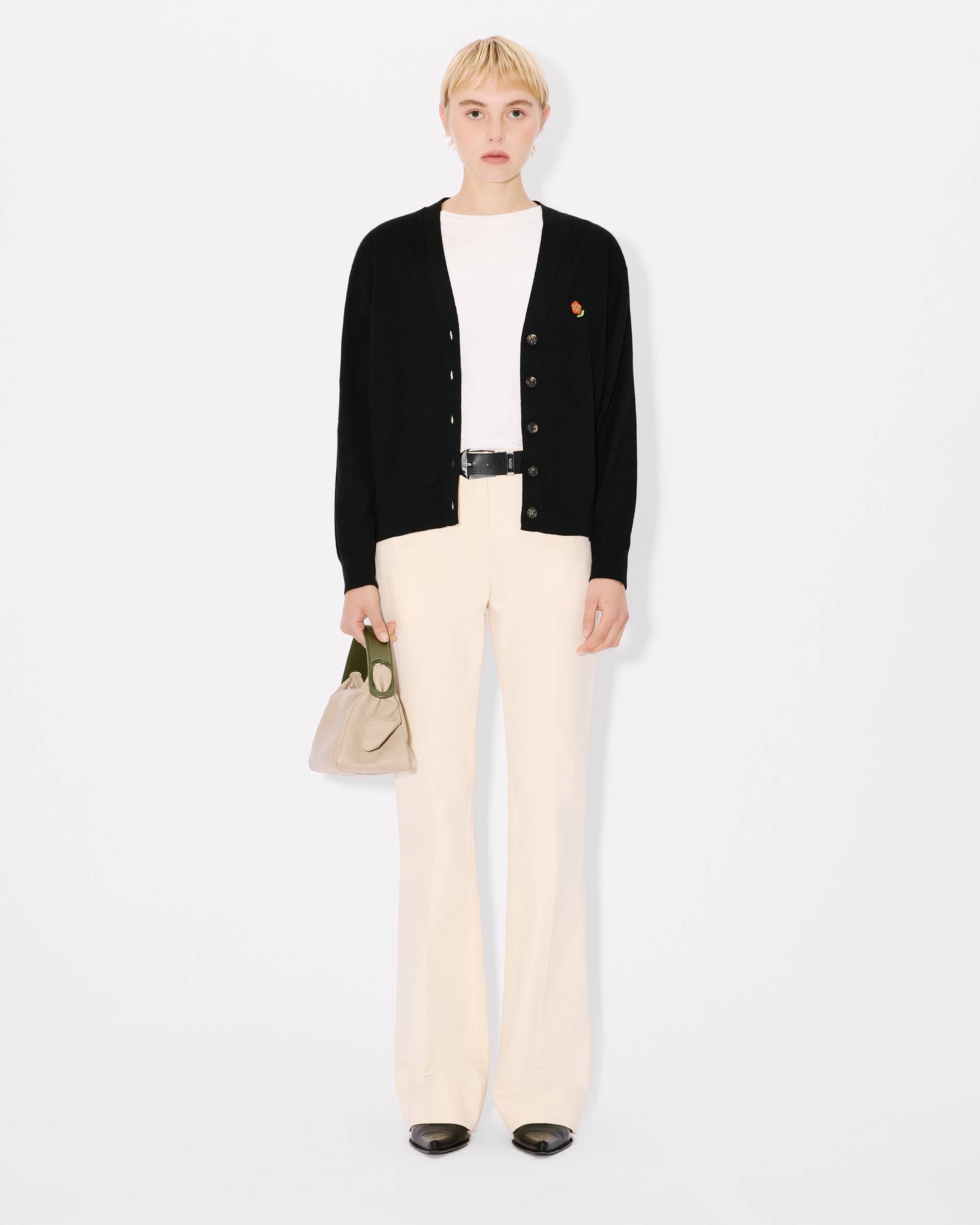 'KENZO Pop' embroidered cardigan in merino wool - 5