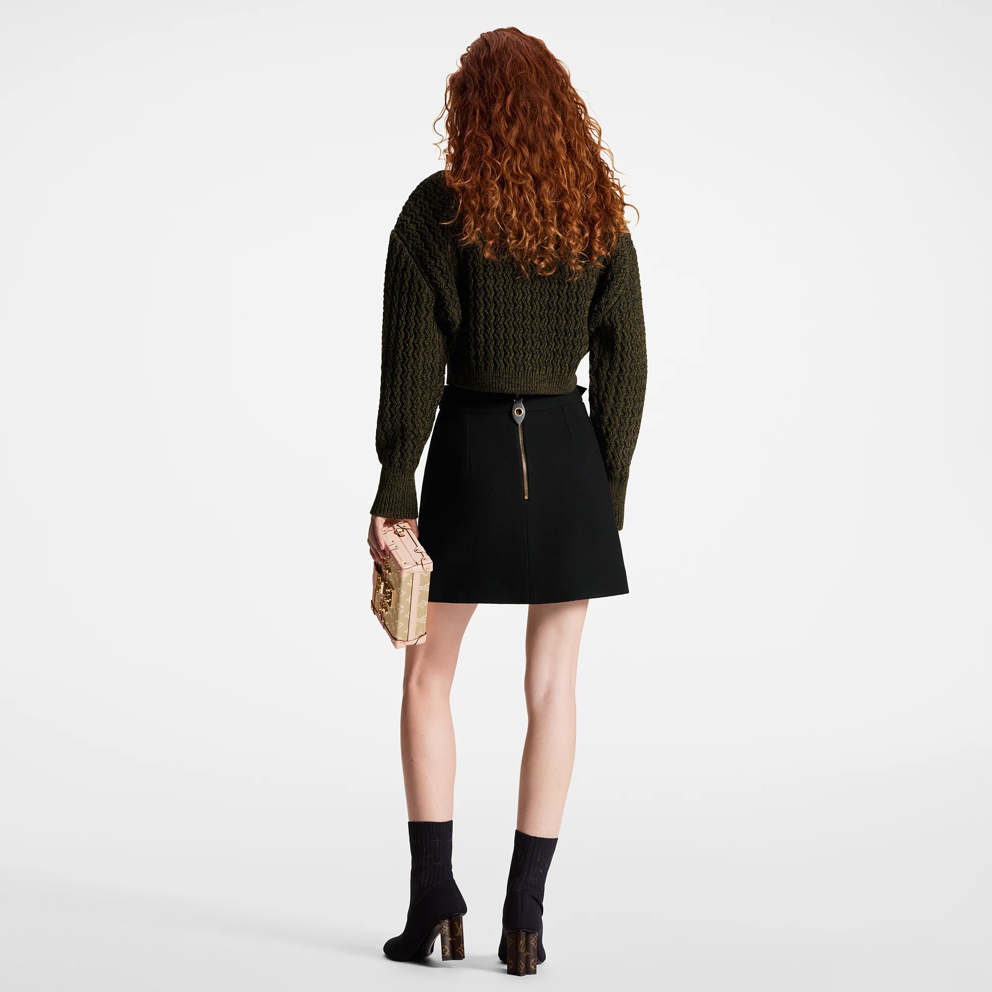 Scallop Detail A-Line Mini Skirt - 3