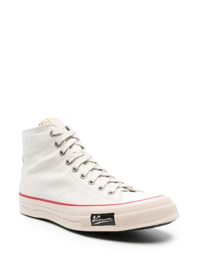 visvim leather contrast canvas sneakers outlook