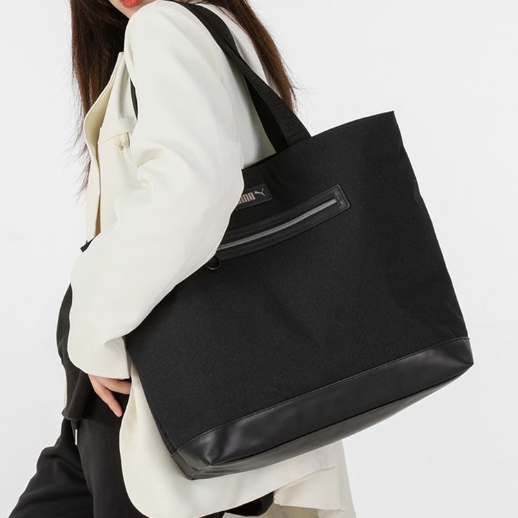 PUMA Prime Classic Shopper Handbag 'Black White' 078741-01 - 3