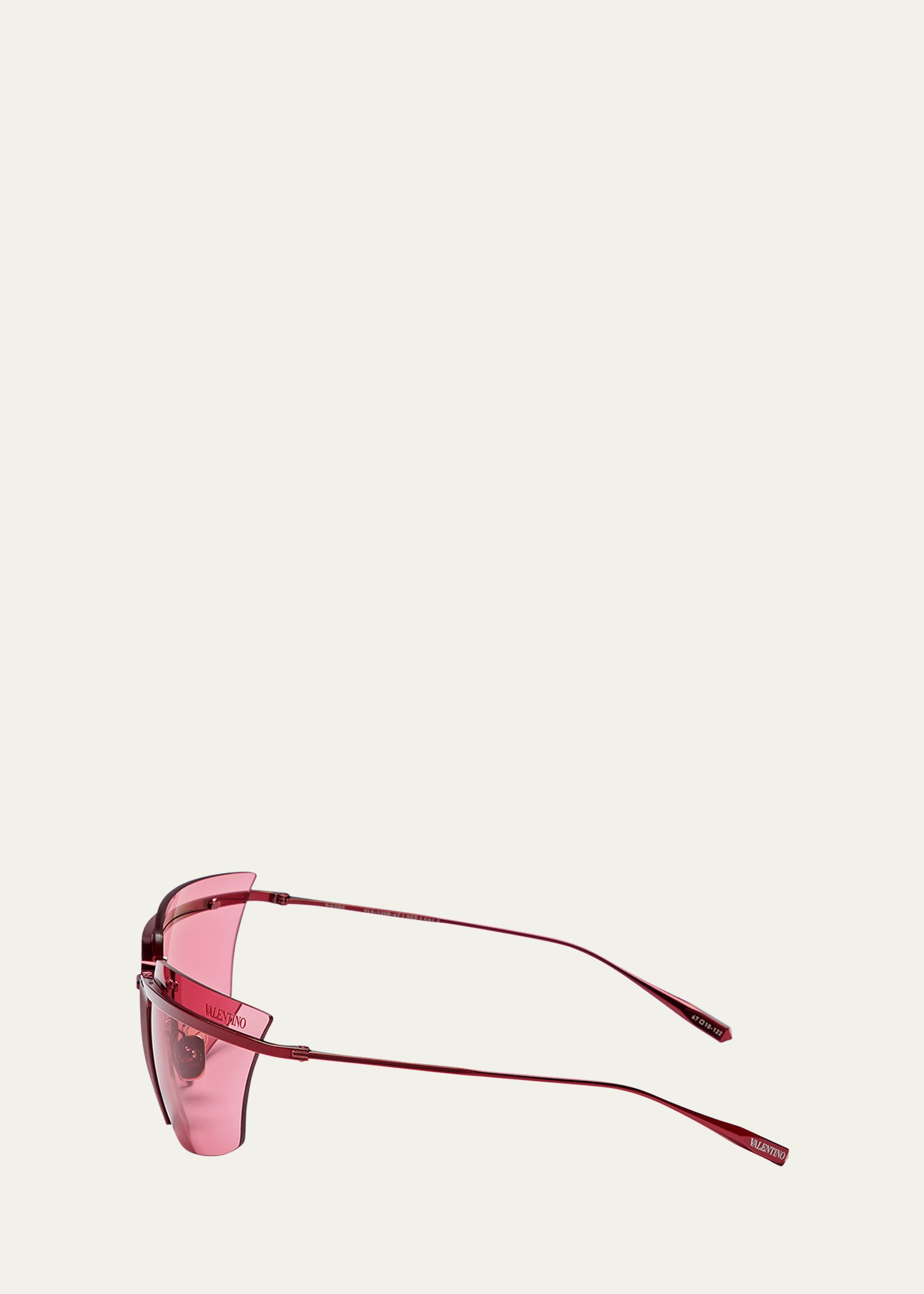 V-Lure Rimless Acetate & Titanium Cat-Eye Sunglasses - 3