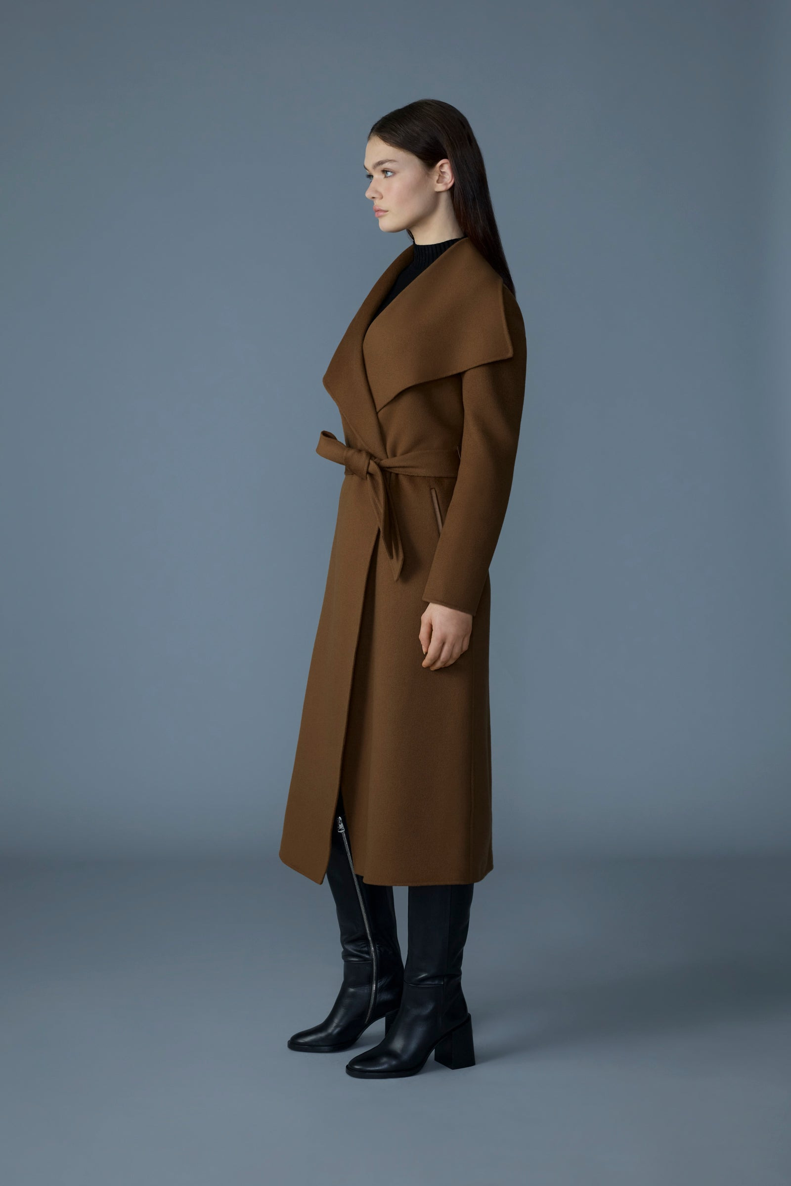 MAI-CN Double-face wool wrap coat - 3