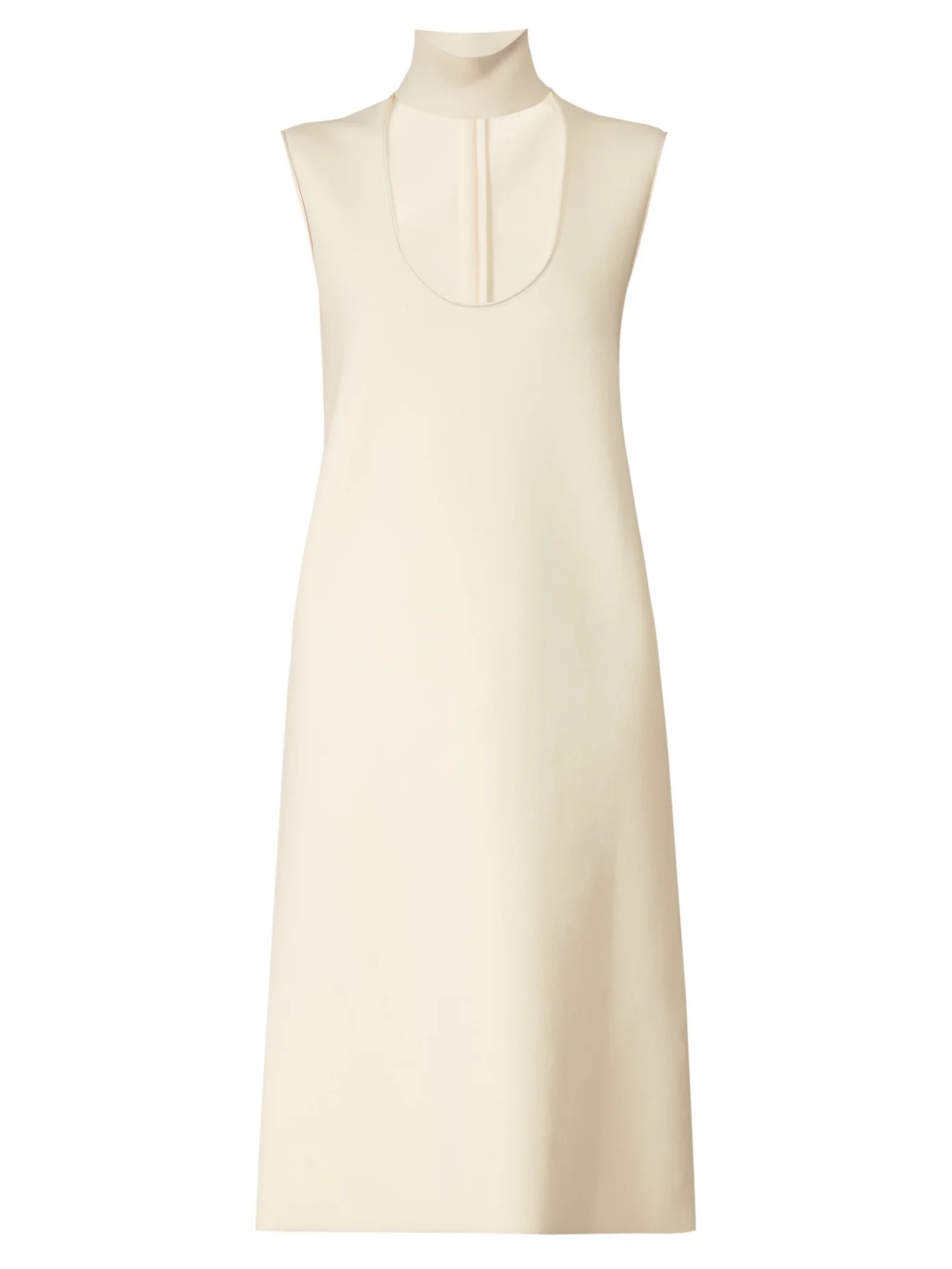 Scooped keyhole-neck midi dress - 1