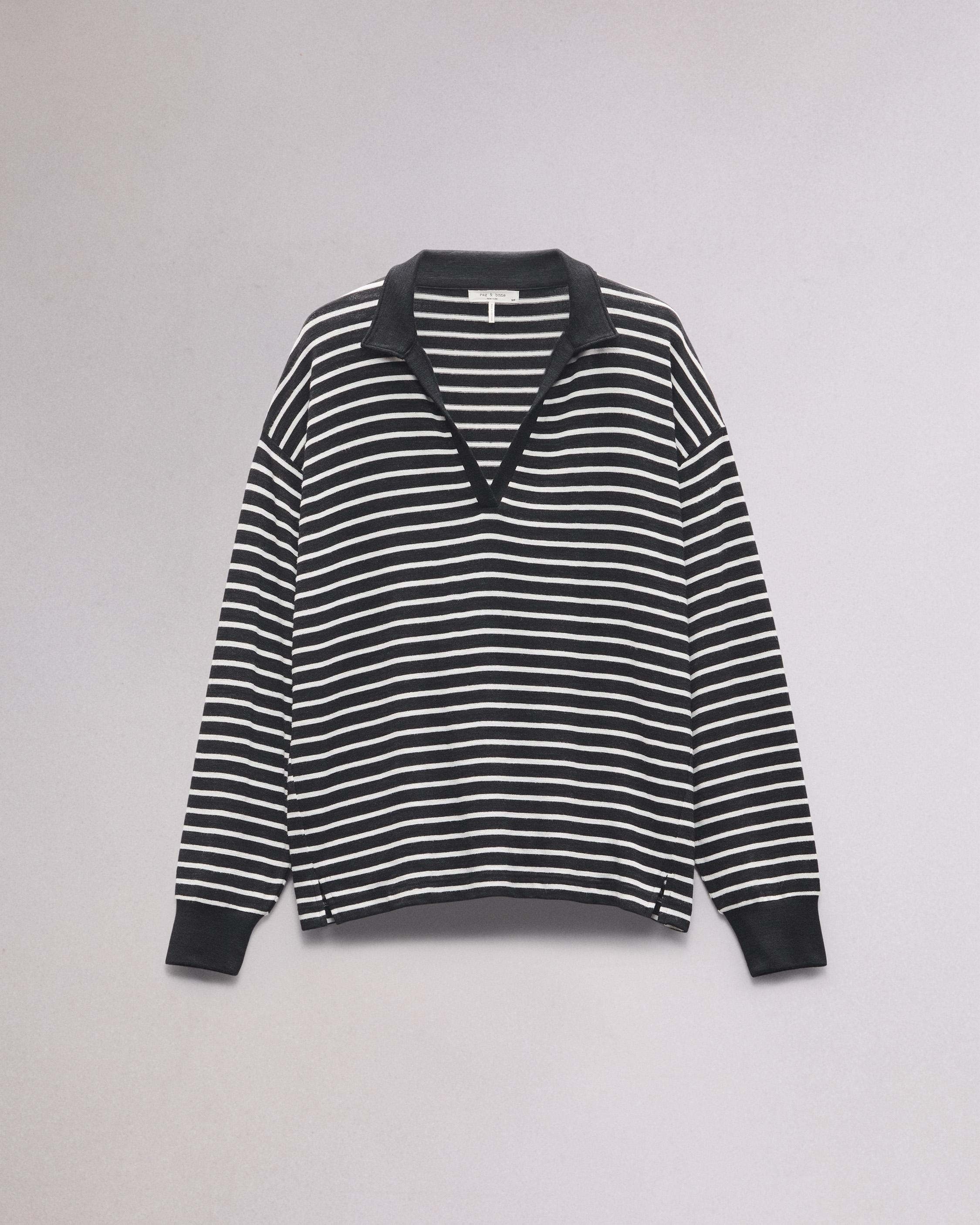 The Stripe Knit Polo - 1