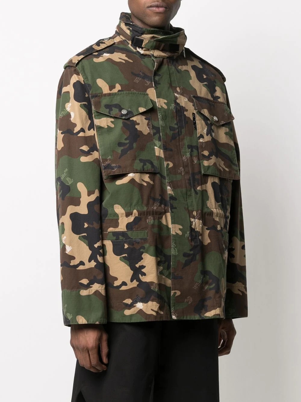 camouflage-print zip-up bomber jacket - 3