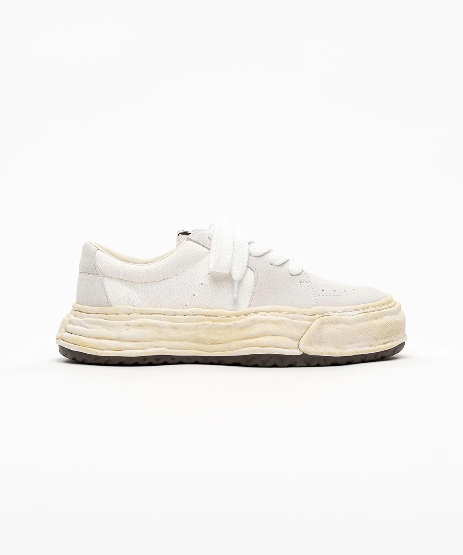 "ERIC" OG Sole Overdyed Mix Material Low-top Sneakers - 1