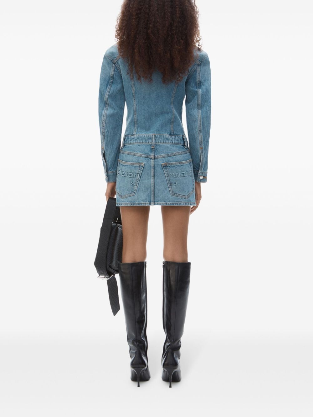 drop-shoulder mini dress - 3