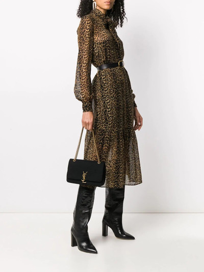 SAINT LAURENT leopard midi dress outlook