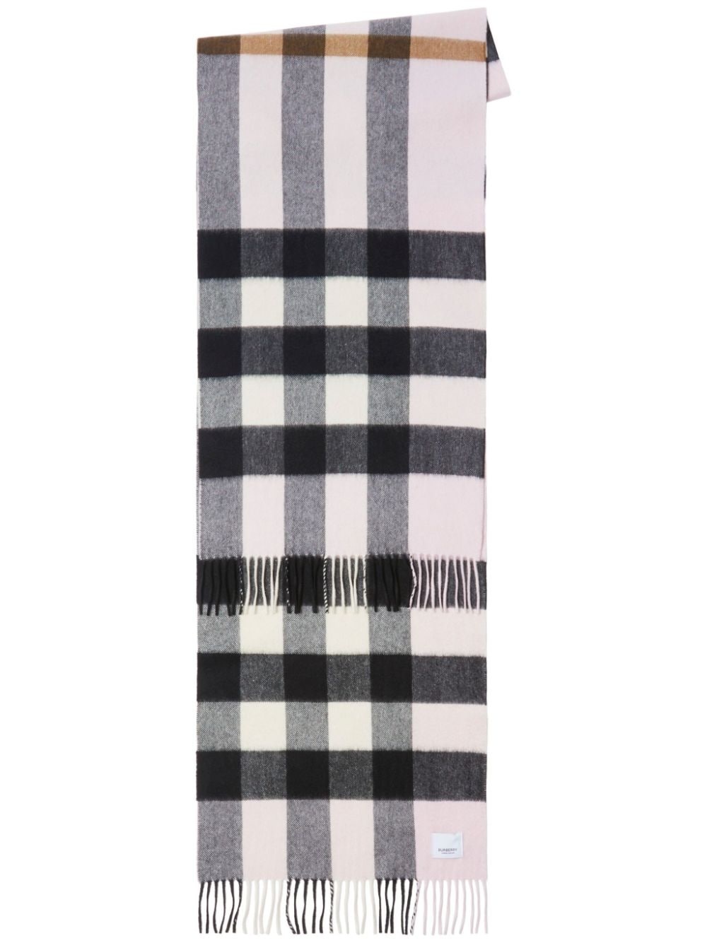 checked cashmere scarf - 1