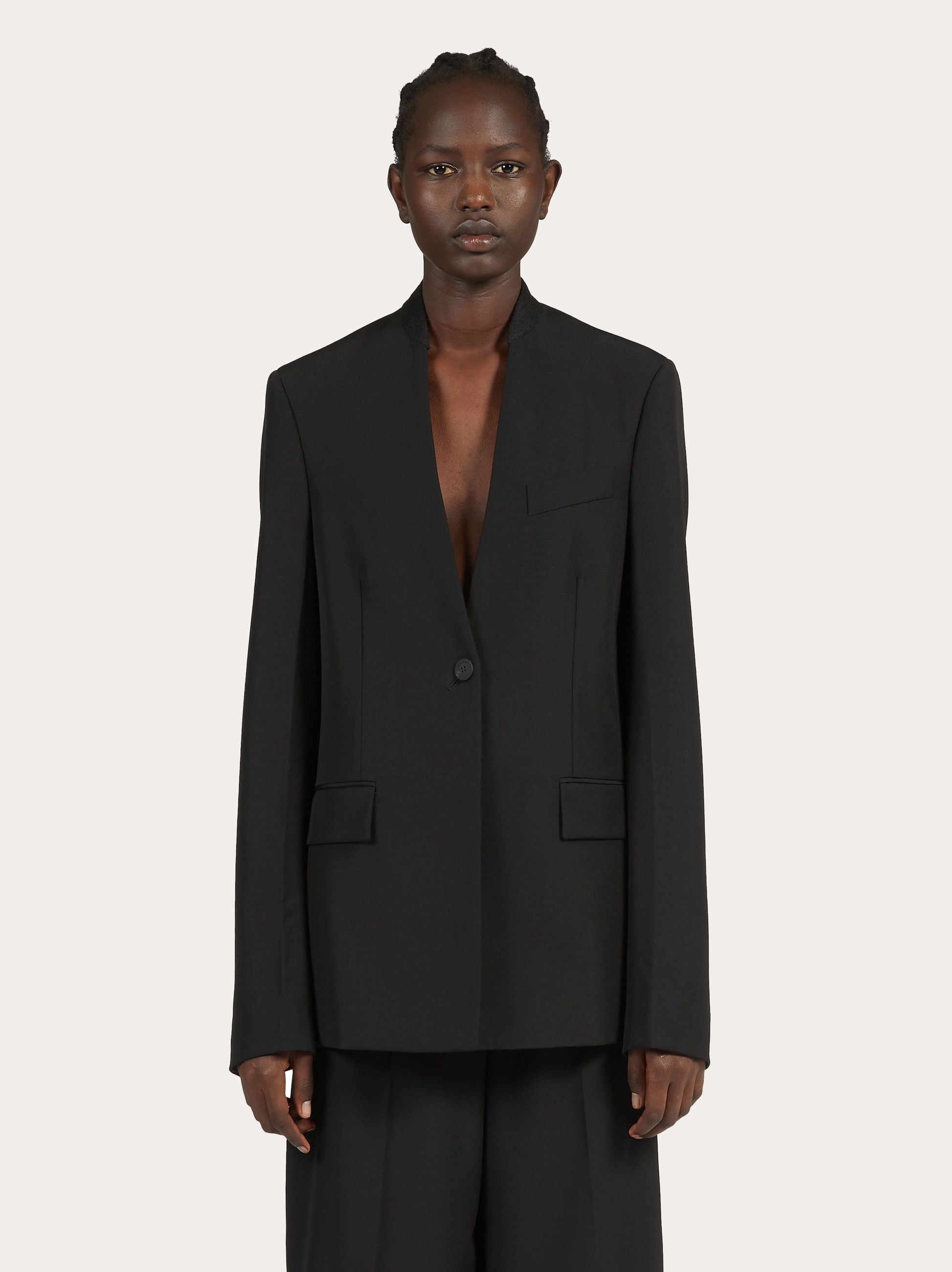 Single breasted wool blazer - 2