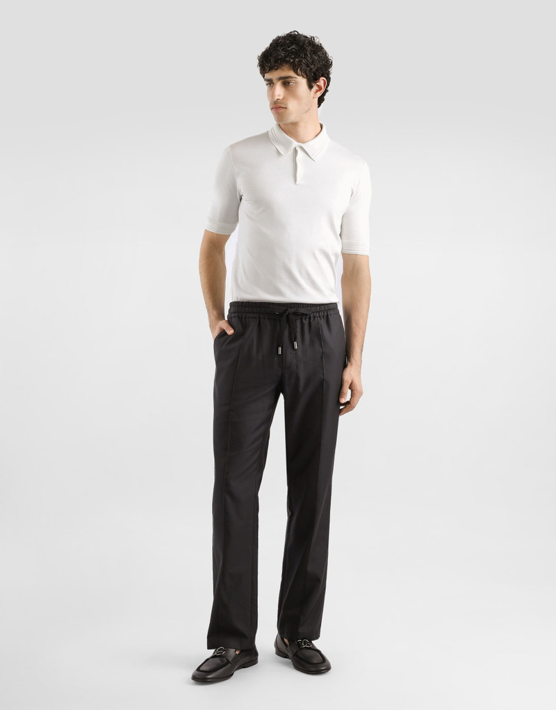 Dolce & Gabbana Satin silk polo shirt outlook