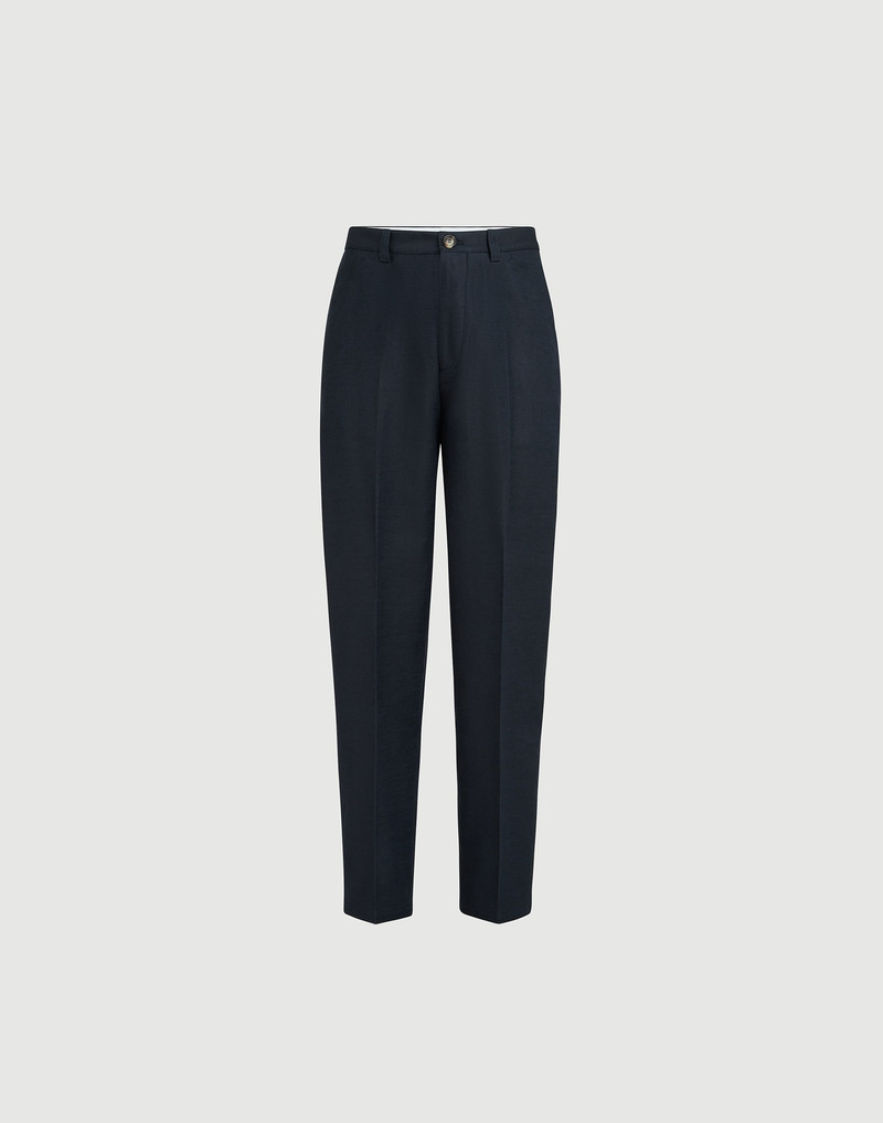 Cotton and linen panama trousers 1