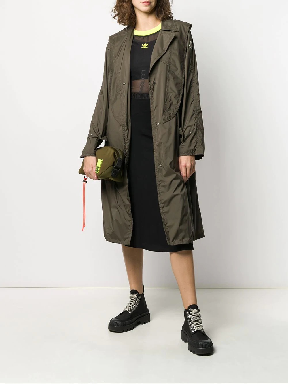 belted trench coat - 2