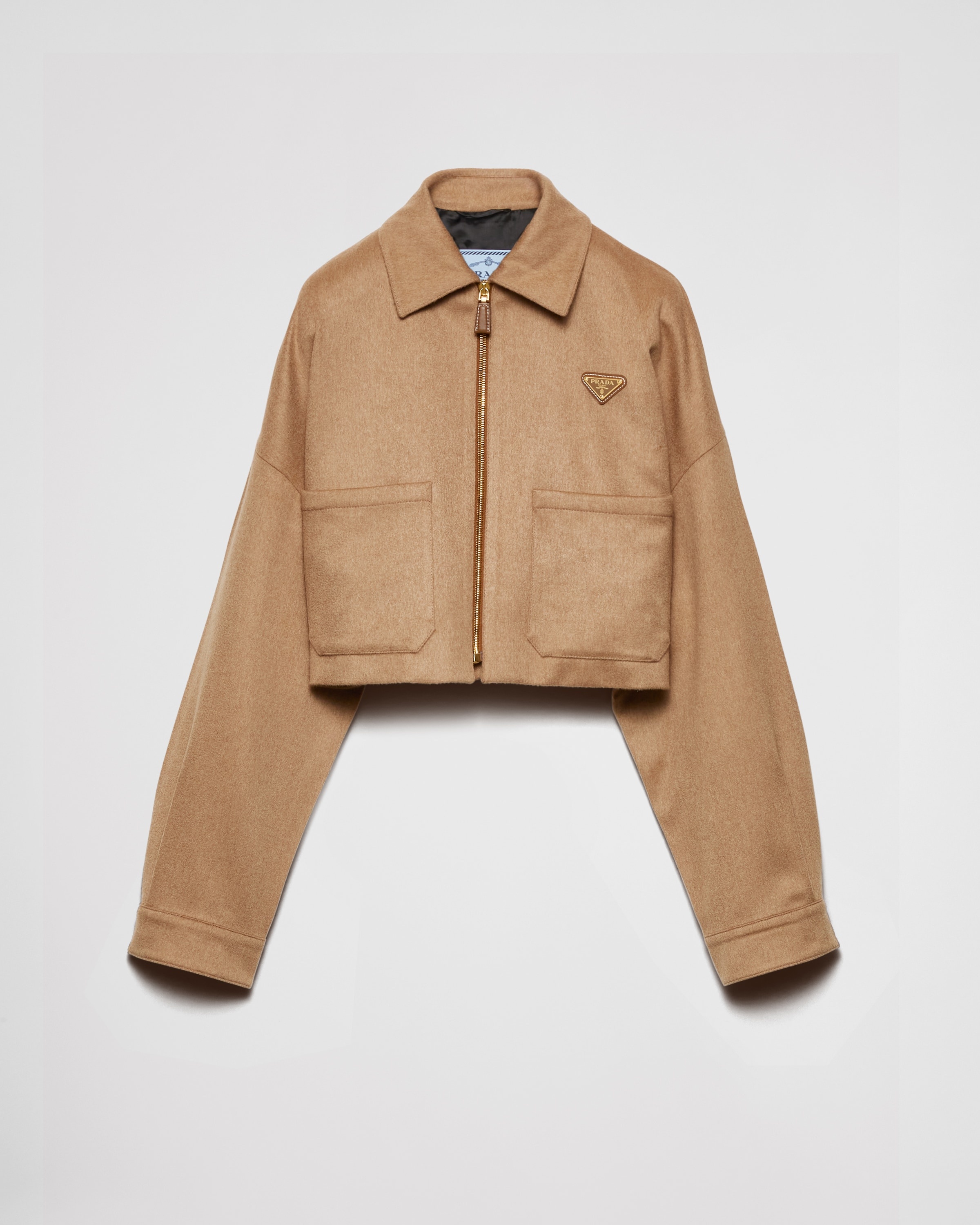 Camel-hair blouson jacket - 1