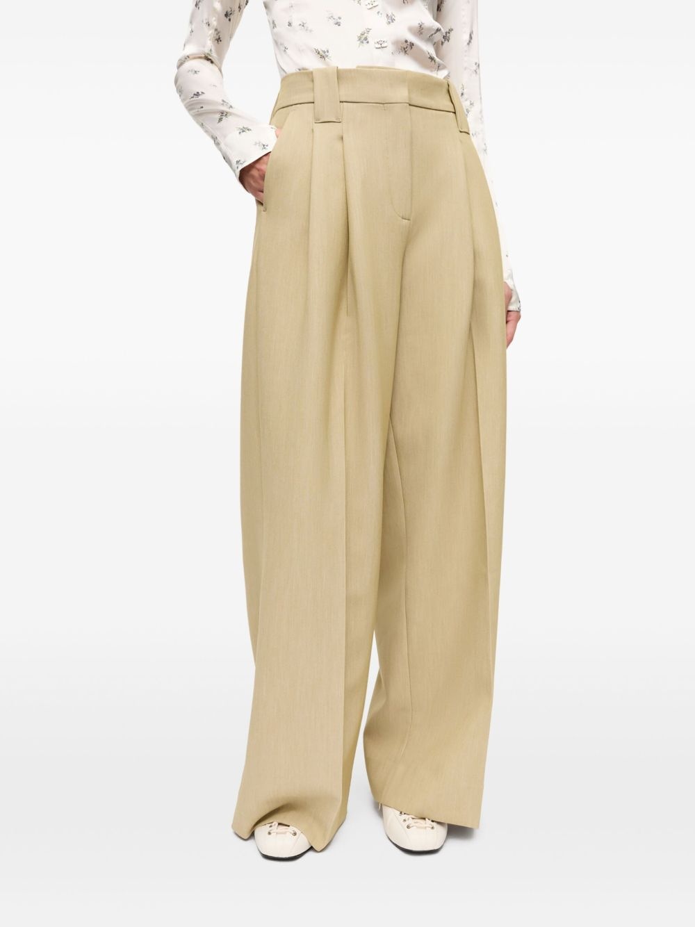 appliqué palazzo pants - 3