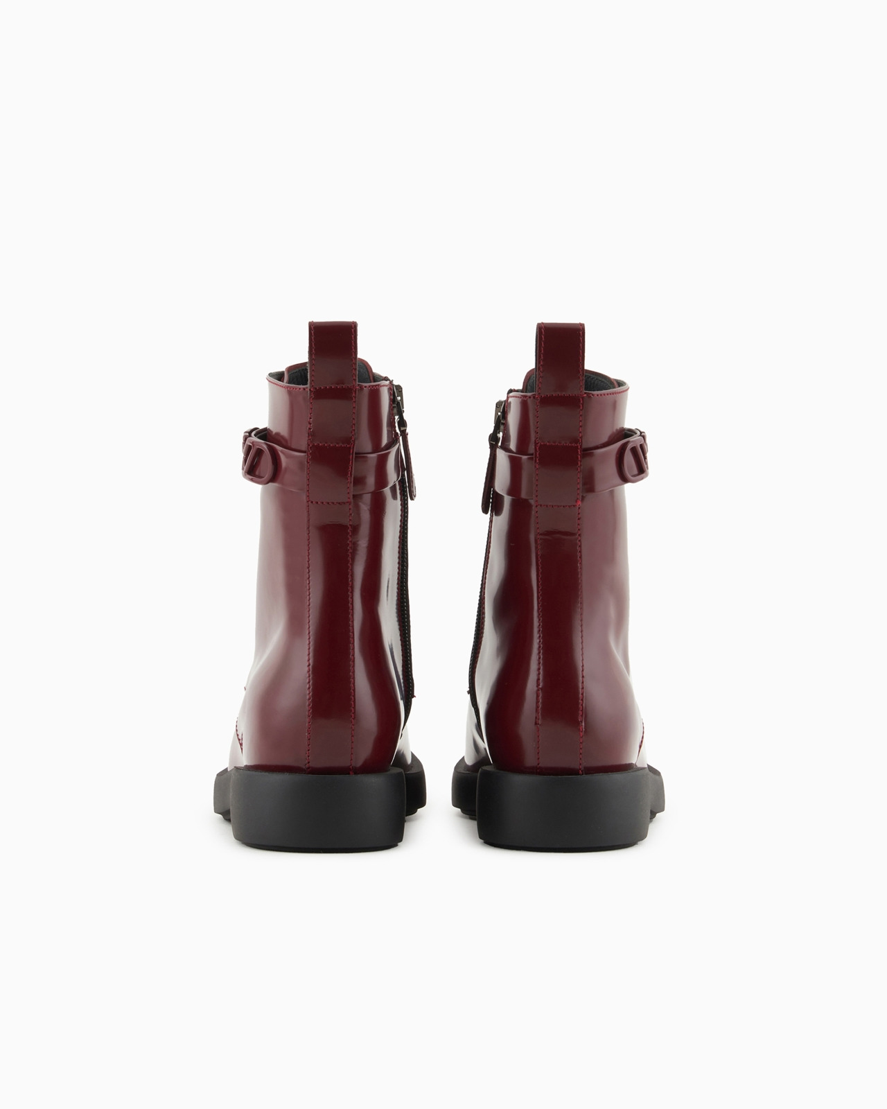 Lace-up ankle boots in brushed leather - 3