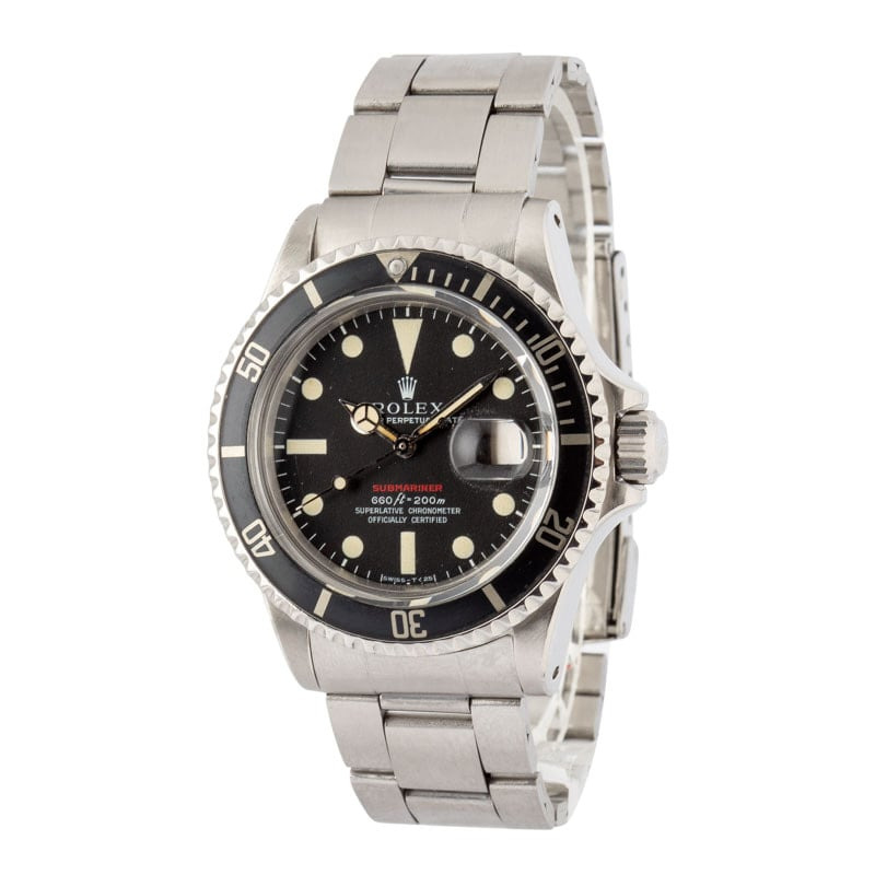 Vintage Rolex Red Submariner Ref 1680 Stainless Steel - 2