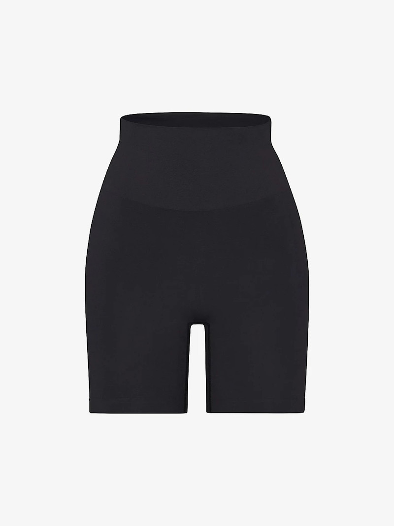 Smoothing mid-rise stretch-woven shorts - 1