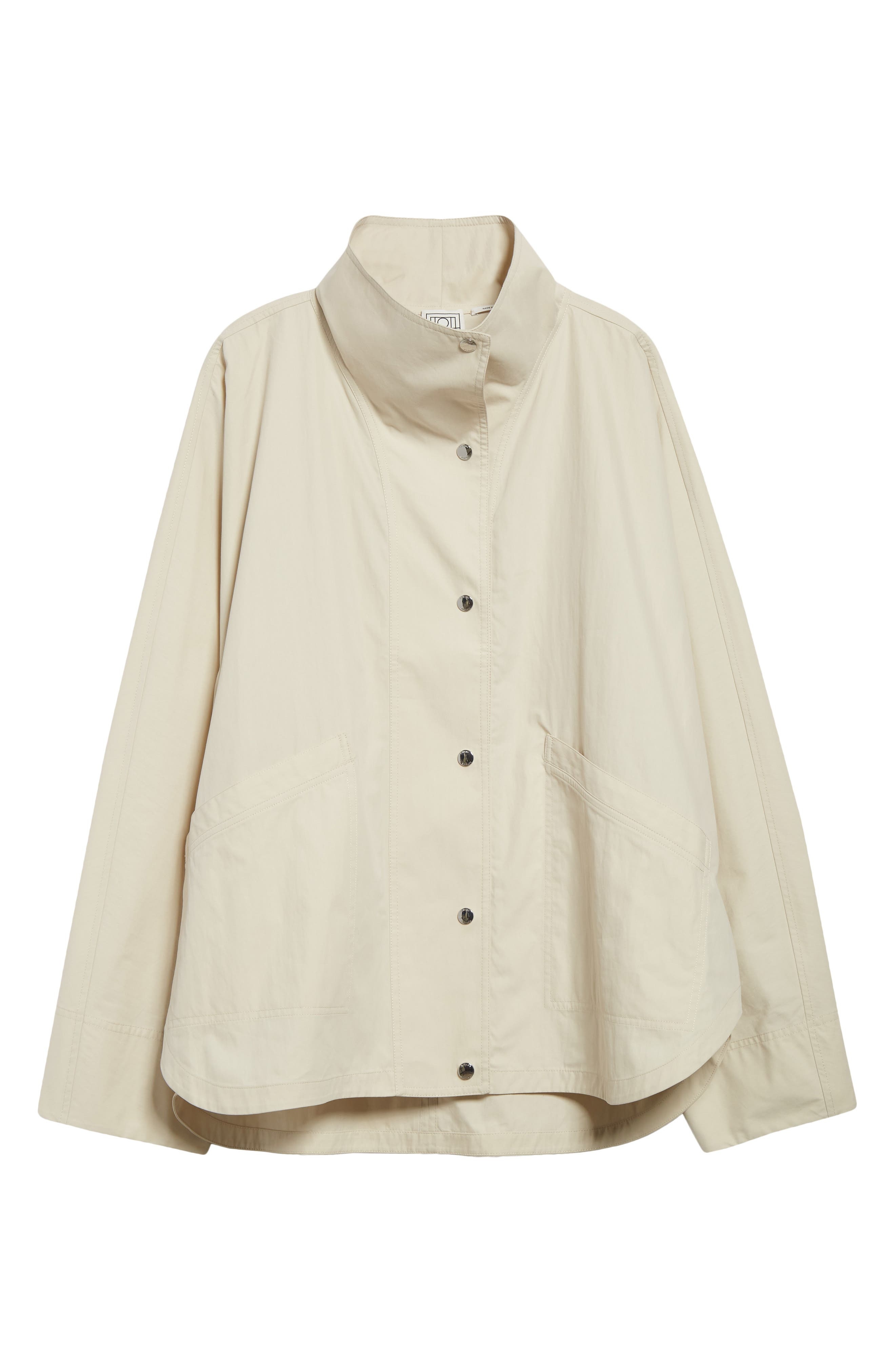 TOTEME Summer Water Repellent Parachute Jacket in Oyster at Nordstrom - 7