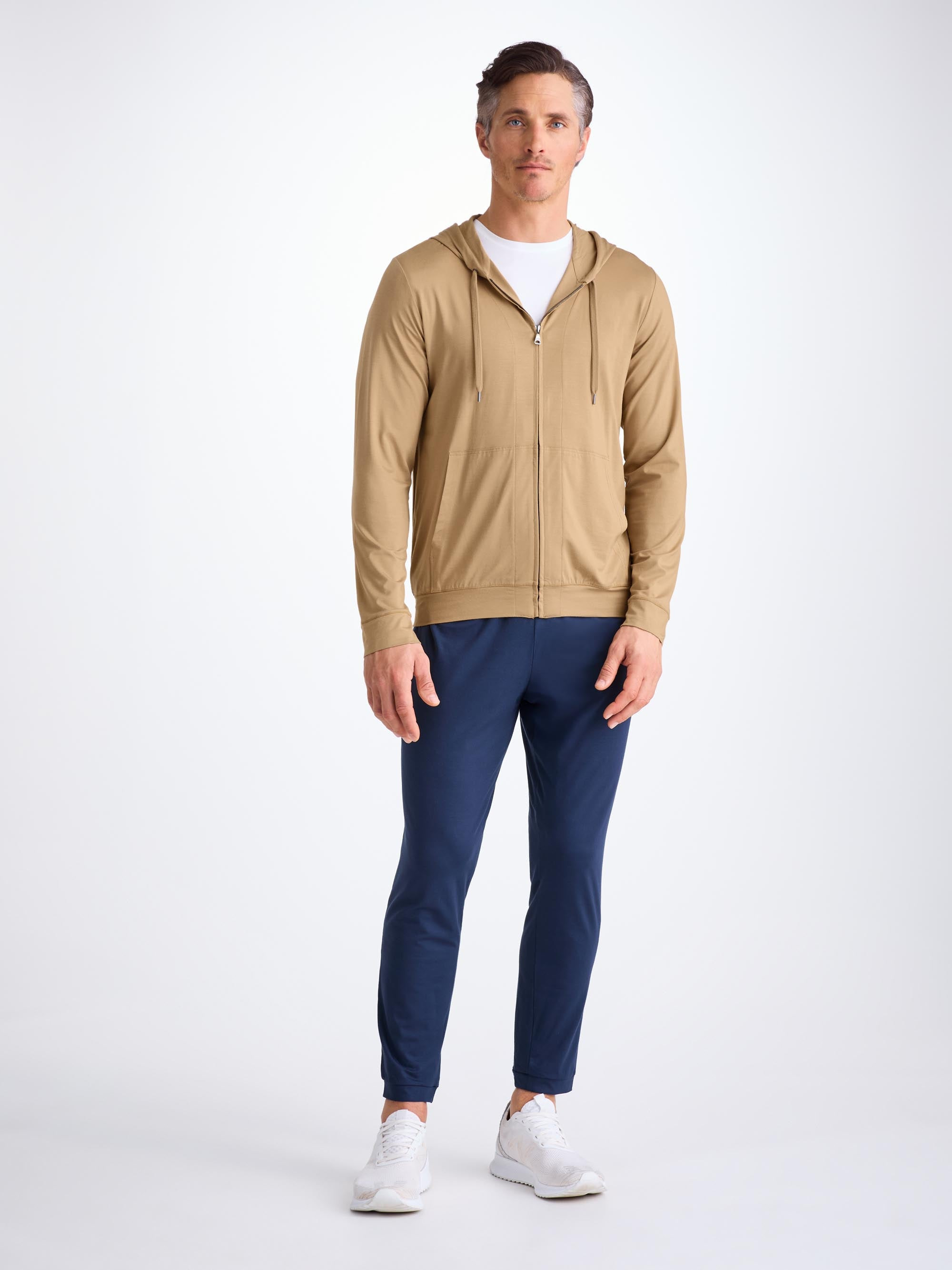 Men's Hoodie Basel Micro Modal Stretch Camel - 3