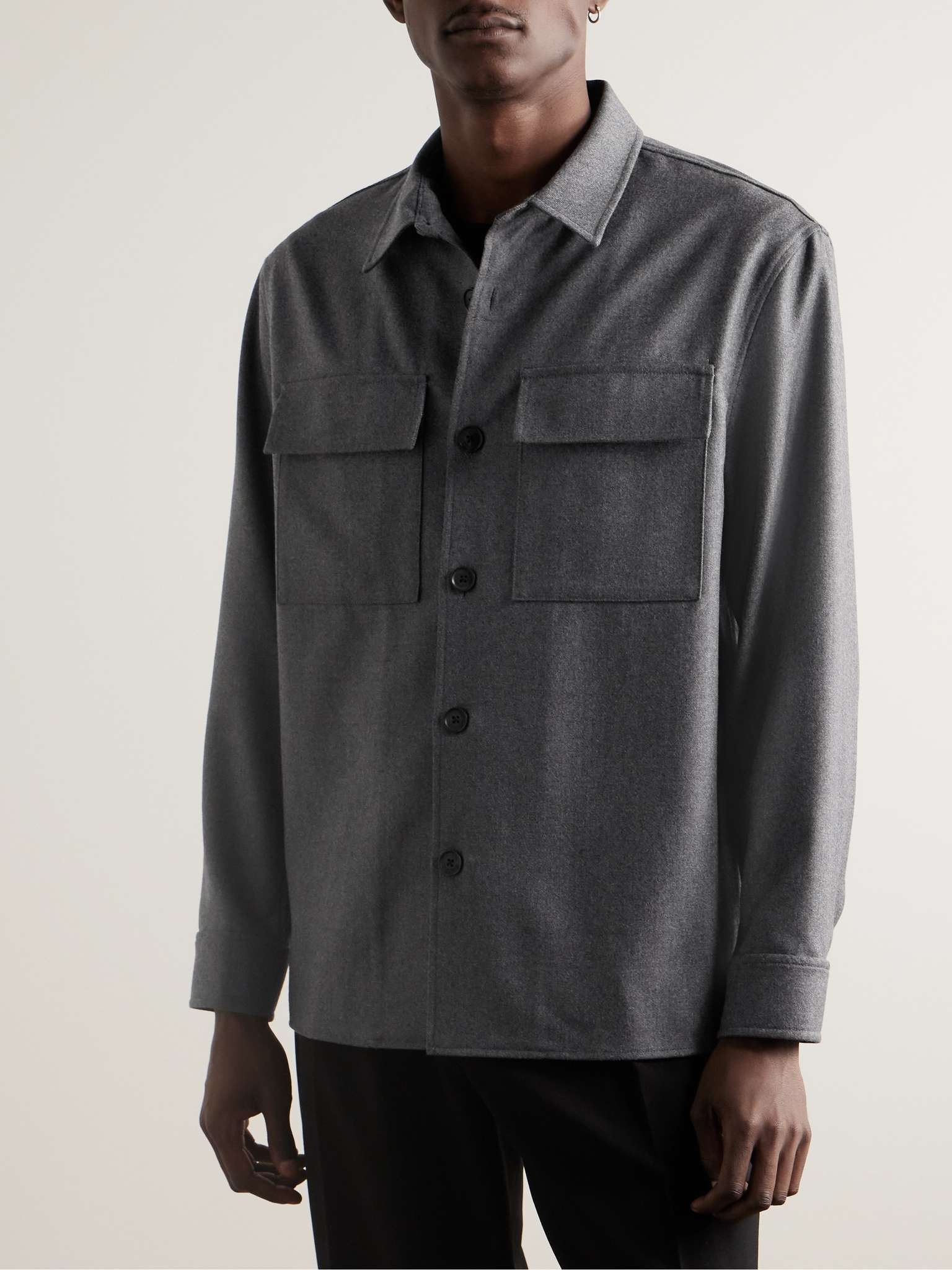 Zeno Virgin Wool-Twill Shirt - 3