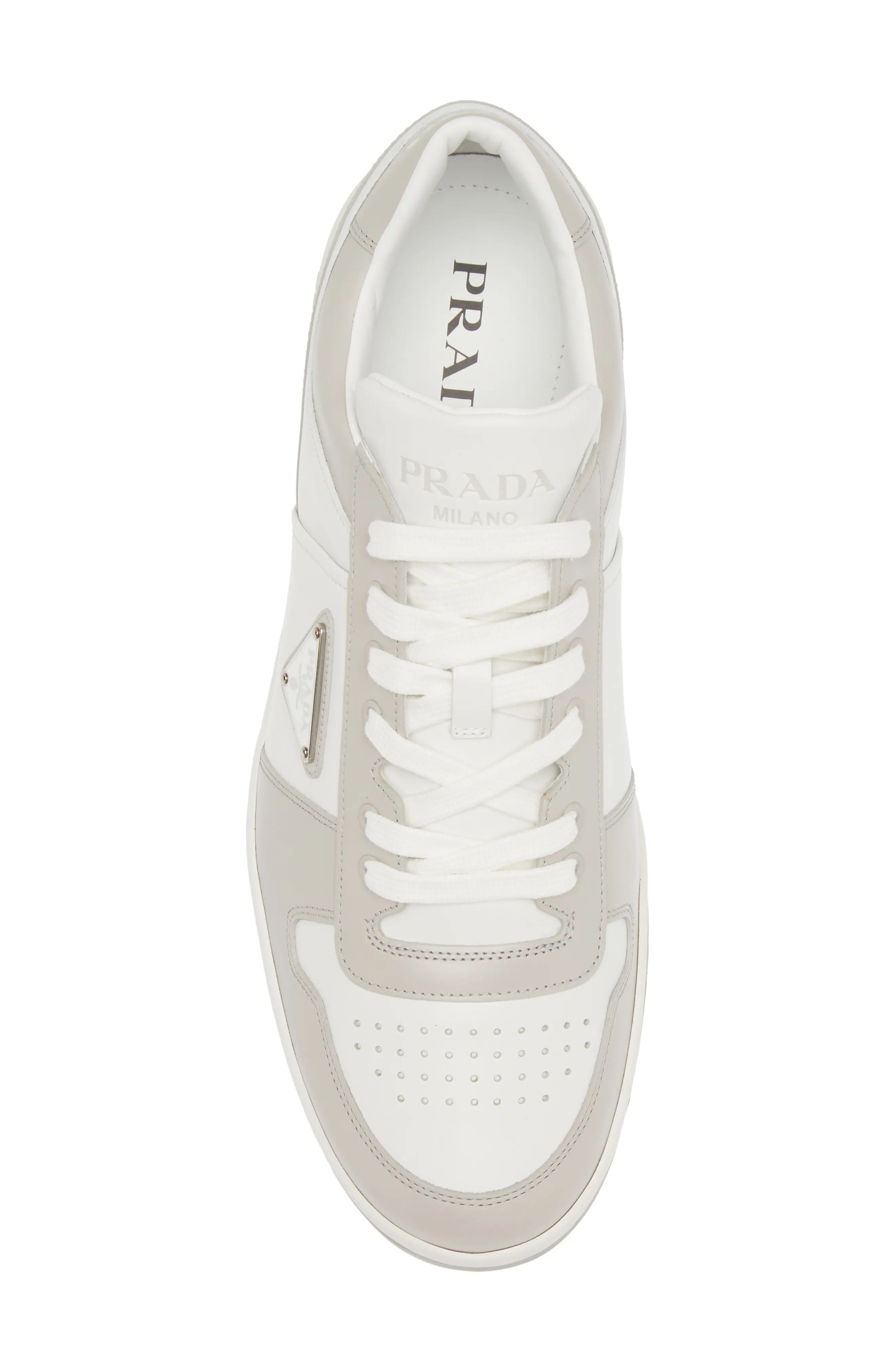 Downtown Logo Low Top Sneaker in Bianco/Cristallo - 5