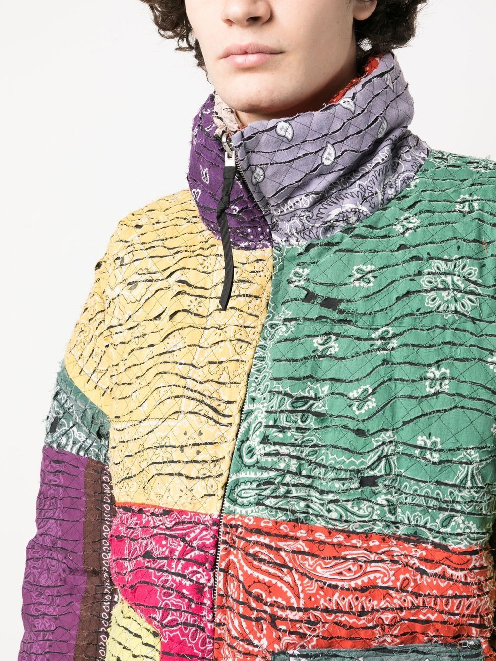 patchwork bandana-print jacket - 5