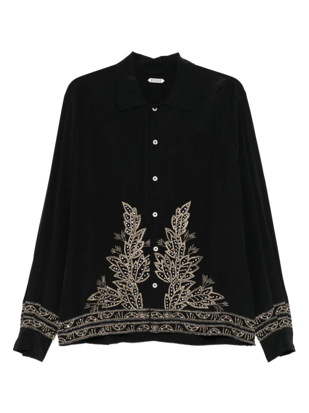 beaded-embellishment shirt - 1