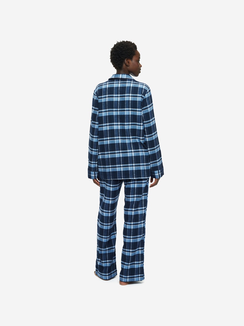 Women's Pyjamas Kelburn 22 Brushed Cotton Navy - 4
