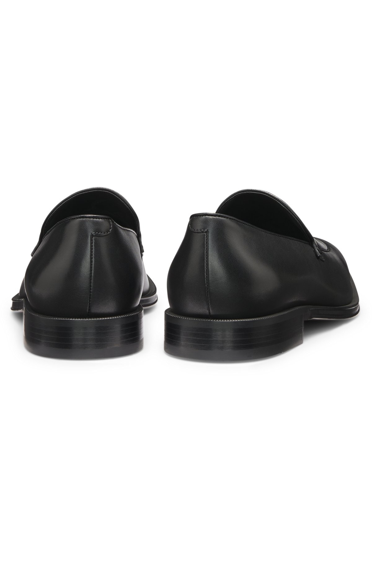 LEATHER LOAFERS WITH APRON TOE - 5