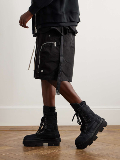 Rick Owens DRKSHDW Army Megatooth Canvas and Shell Lace-Up Boots outlook