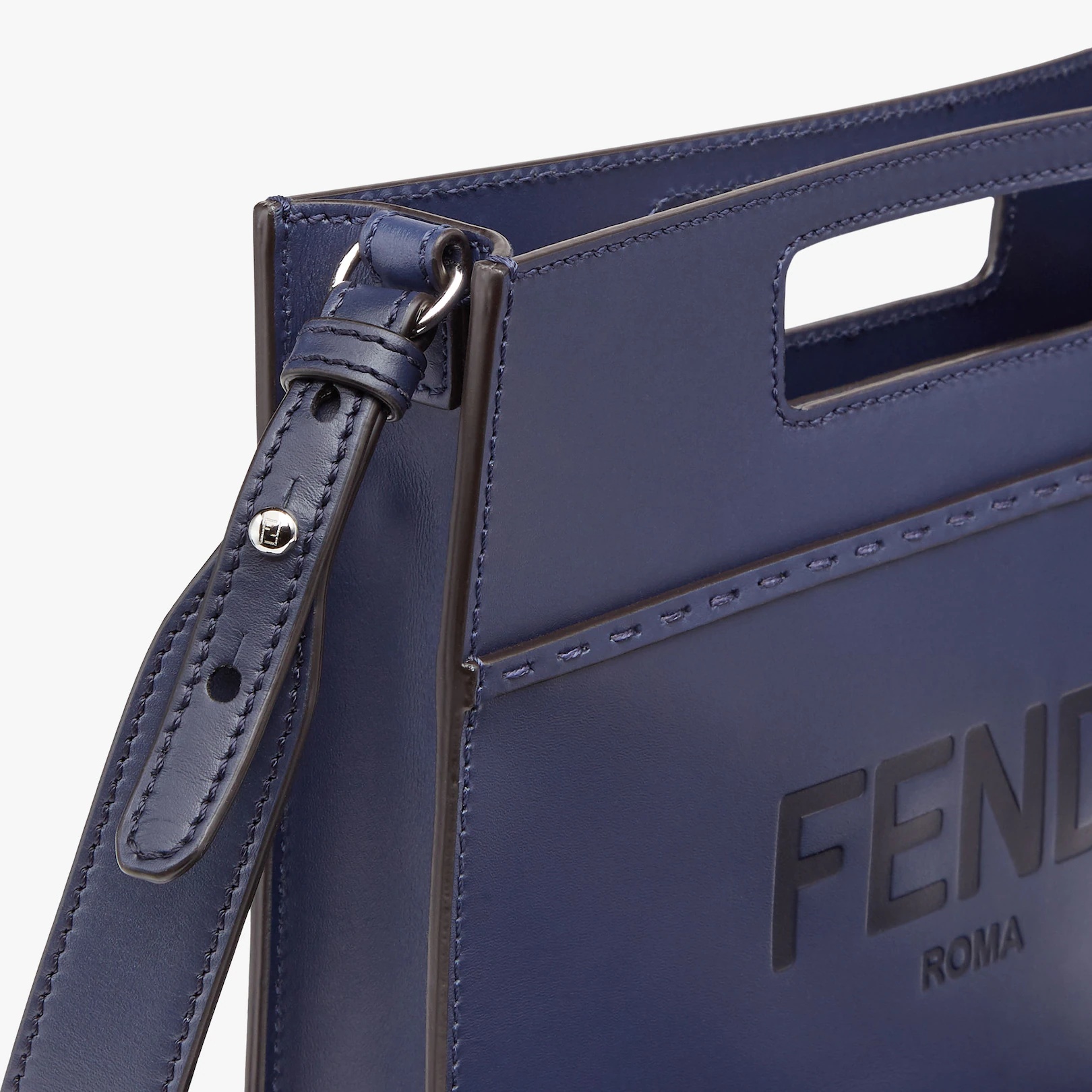 Blue leather shopper - 5