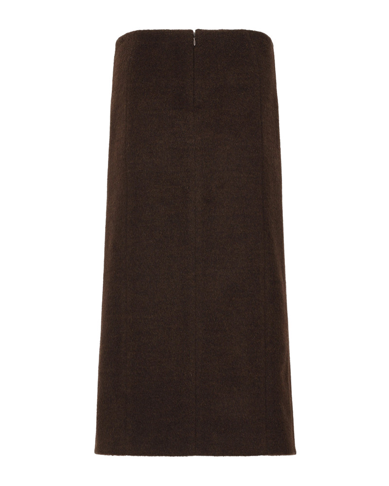 TAILORED MIDI SKIRT BROWN 4